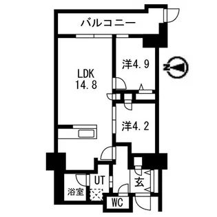 シティコート目黒【13階】の間取り