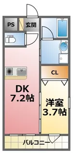 テレージア甲子園高潮町【2階】の間取り
