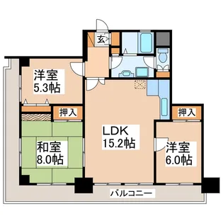 エスポワール北の丸【9階】の間取り