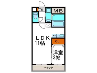 石塚ハイム【3階】の間取り