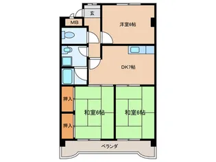ハイム愛和【1階】の間取り
