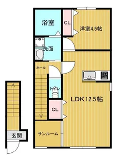 Tiara Shinkurashiki【2階】の間取り