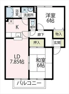 ウィンディア弐番館【2階】の間取り