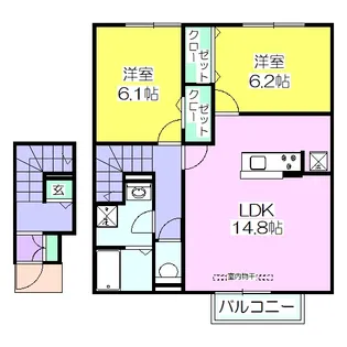 A-Tac Garden【2階】の間取り