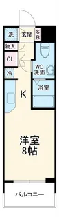 エスリード御堂筋梅田【5階】の間取り