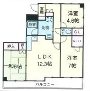 カーサ梶山【1階】の間取り