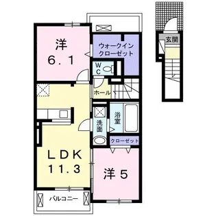 ポラールC【2階】の間取り