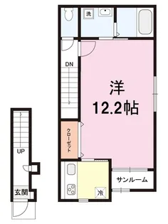 Chambre(シャンブル)I【2階】の間取り