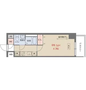 DeLCCS梅屋敷【3階】の間取り
