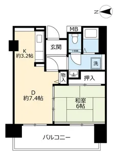 URルネシティ西宮津門【5階】の間取り