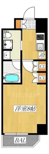 ベルシード東十条ツインズA【8階】の間取り