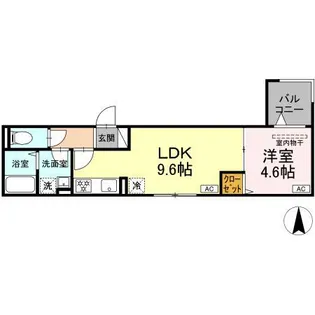 セレスティア大谷田V【3階】の間取り