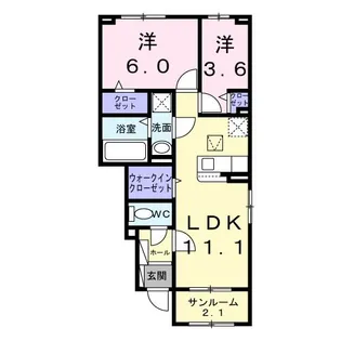 リベルテ【1階】の間取り