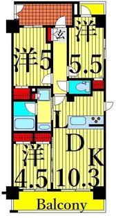 ジニア浅草【1階】の間取り