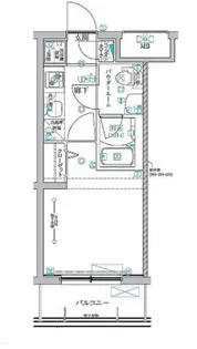 RELUXIA横濱鶴見II【4階】の間取り