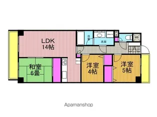 ライオンズマンション松戸第3【7階】の間取り