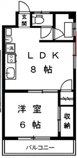 中根レジデンス【3階】の間取り