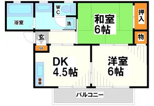 シャトル武蔵野台【2階】の間取り