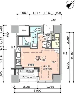 横浜ヴェールタワー【17階】の間取り