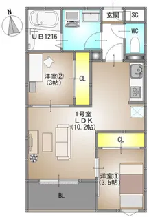 仮称)REGALEST 富田3【1階】の間取り