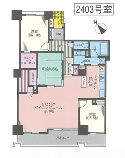エイペックスタワー浦和(2403)【24階】の間取り