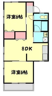 西山ハイツ【3階】の間取り