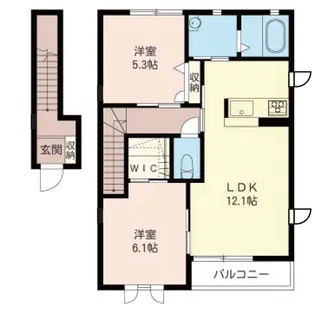 カーサエテルノ B【2階】の間取り