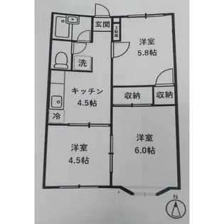 エルハイムA【1階】の間取り