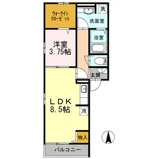 ウィステリア湘南【1階】の間取り