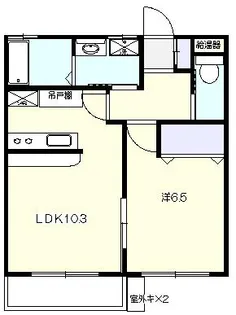 パルメゾン・けやき【1階】の間取り