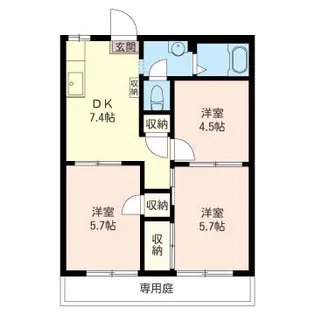 大宮レジデンス【1階】の間取り