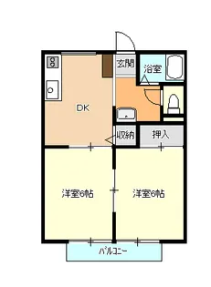 サンライフ矢原【2階】の間取り