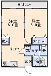 コーポ高花【2階】の間取り