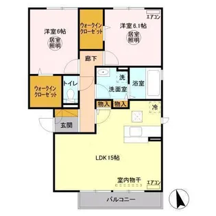 ひたち野 Merry.Pal【1階】の間取り