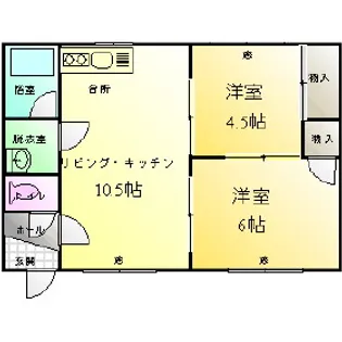 Mハイツ美園2【1階】の間取り