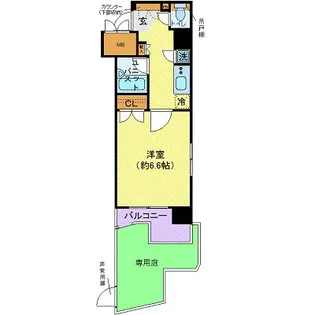 パレステュディオ三田【1階】の間取り