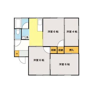 山梨県南アルプス市下宮地【一戸建】の間取り