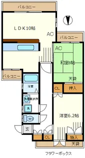 グランデージ鶴川【1階】の間取り