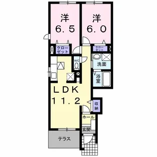 徳島県徳島市南田宮2【アパート】の間取り