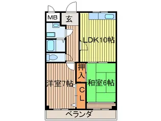 アメニティK&SパートII【4階】の間取り