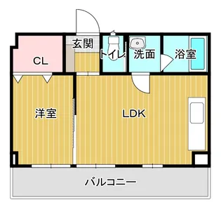 シャトー鉄砲塚【3階】の間取り