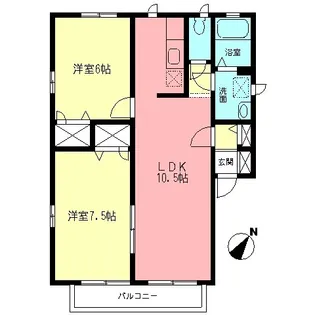 エスポワール立野C【2階】の間取り