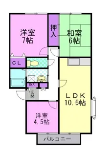 メゾンド・ユリ B【2階】の間取り