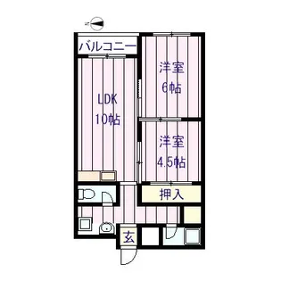 ニュー信濃町ハイツ【5階】の間取り