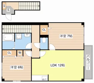 滋賀県甲賀市水口町貴生川1【アパート】の間取り
