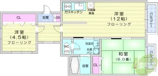 Blessing高盛【2階】の間取り