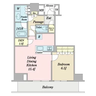 ザ・パークハウス神戸ハーバーランドタワー【3階】の間取り