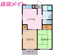 コーポN&E【2階】の間取り