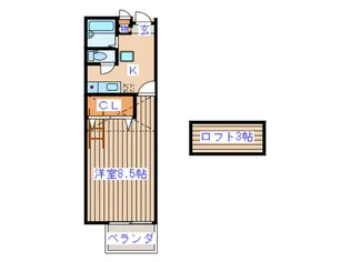 キャッスル旭【1階】の間取り