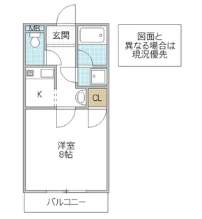 CASA Woods I【3階】の間取り